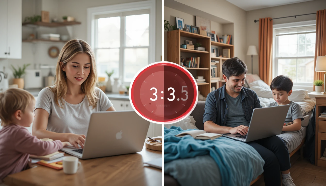 Work-from-home parent using time blocking during kids’ naptime